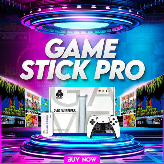 CONSOLA GAME STICK 4K PRO l +20.000 JUEGOS + 2 MANDOS DE REGALO
