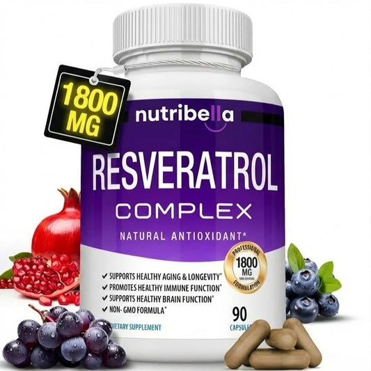 Nutribella™ Complejo de Resveratrol 1800mg de 90 Unidades